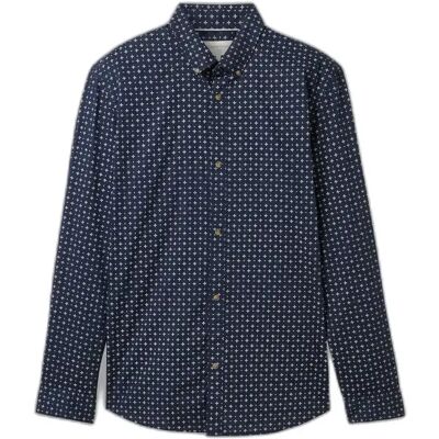 Chemise manches longues cintrée en popeline imprimée Tom Tailor Denim Bleu L - Publicité Chemise manches longues cintrée en popeline imprimée Tom Tailor Denim Bleu L - Publicité
