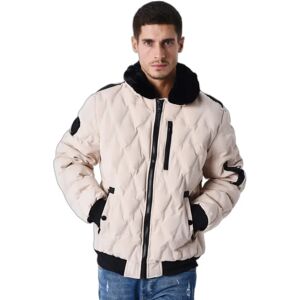 Doudoune col aviateur fourrure Project X Paris Beige S - Publicité Doudoune col aviateur fourrure Project X Paris Beige S - Publicité