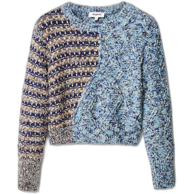 Pullover femme Desigual Clío Bleu XL - Publicité Pullover femme Desigual Clío Bleu XL - Publicité