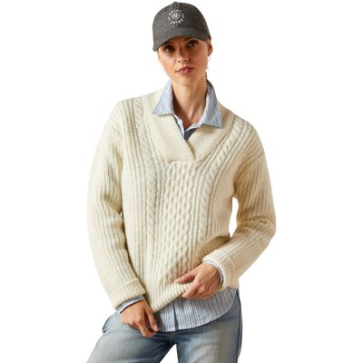 Pull femme Ariat Arley Blanc S - Publicité Pull femme Ariat Arley Blanc S - Publicité
