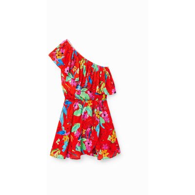 Robe courte asymétrique tropicale femme Desigual Orange S - Publicité Robe courte asymétrique tropicale femme Desigual Orange S - Publicité