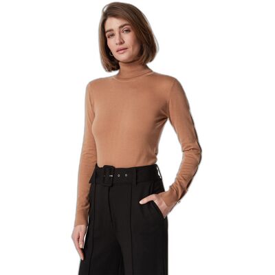 Pull col roulé coton femme Guess Agnes Beige XS - Publicité Pull col roulé coton femme Guess Agnes Beige XS - Publicité