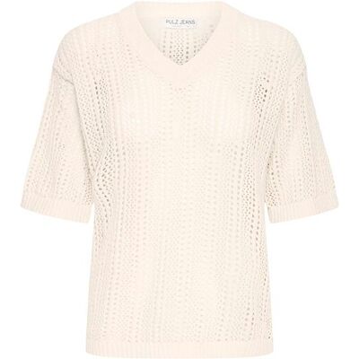Pullover femme Pulz Jeans Nia Blanc XL - Publicité Pullover femme Pulz Jeans Nia Blanc XL - Publicité