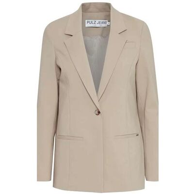 Blazer femme Pulz Jeans Bindy Beige 44 - Publicité Blazer femme Pulz Jeans Bindy Beige 44 - Publicité
