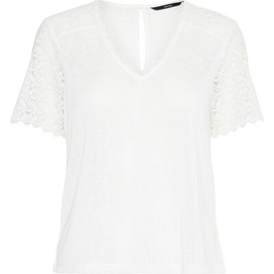 T-shirt femme Vero Moda Mora Blanc XS - Publicité T-shirt femme Vero Moda Mora Blanc XS - Publicité
