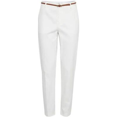 Pantalon cigarette avec ceinture femme b.young days2 Blanc 46 - Publicité Pantalon cigarette avec ceinture femme b.young days2 Blanc 46 - Publicité