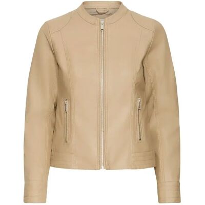 Veste en similicuir femme b.young BYAcom Marron 34 - Publicité Veste en similicuir femme b.young BYAcom Marron 34 - Publicité
