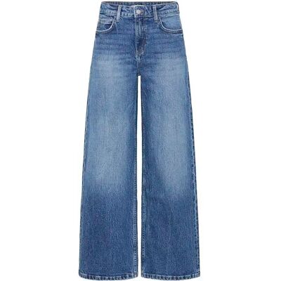Jeans Wide leg coton femme b.young Kyjla Bleu 34 - Publicité Jeans Wide leg coton femme b.young Kyjla Bleu 34 - Publicité