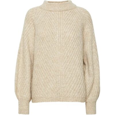 Pull à Col roulé femme b.young Oksana Beige XS - Publicité Pull à Col roulé femme b.young Oksana Beige XS - Publicité