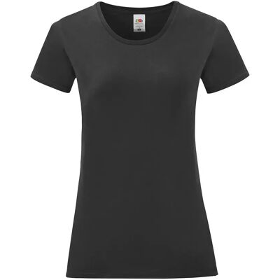 T-shirt femme Fruit of the Loom Iconic 150 Noir XL - Publicité T-shirt femme Fruit of the Loom Iconic 150 Noir XL - Publicité