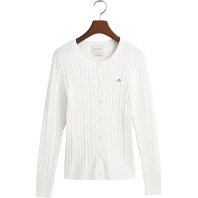 Cardigan en maille stretch femme Gant Blanc XS - Publicité Cardigan en maille stretch femme Gant Blanc XS - Publicité