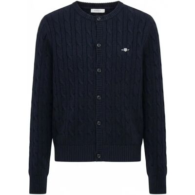 Cardigan en maille stretch femme Gant Bleu XS - Publicité Cardigan en maille stretch femme Gant Bleu XS - Publicité