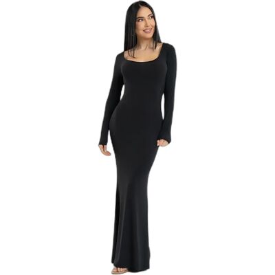 Robe manches longues femme Gym Glamour Flexi Maxi Noir M - Publicité Robe manches longues femme Gym Glamour Flexi Maxi Noir M - Publicité