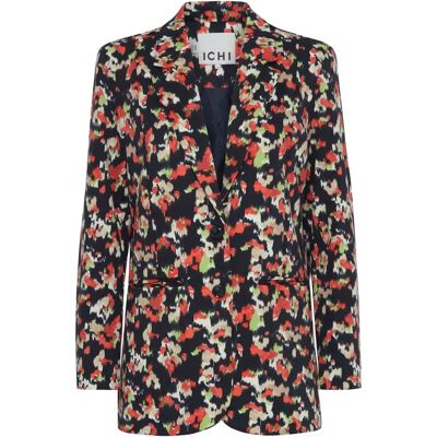 Blazer oversize imprimé femme Ichi Ihkate Bleu XL - Publicité Blazer oversize imprimé femme Ichi Ihkate Bleu XL - Publicité