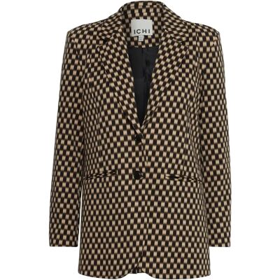 Blazer oversize imprimé femme Ichi Ihkate Beige XL - Publicité Blazer oversize imprimé femme Ichi Ihkate Beige XL - Publicité