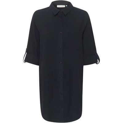 KAFFE Naya Chemise Tunic - Coton, Bleu, Coupe ample - Publicité KAFFE Naya Chemise Tunic - Coton, Bleu, Coupe ample - Publicité