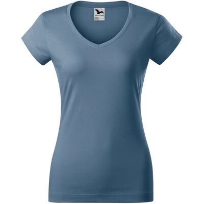 T-shirt col V femme Malfini 162 Bleu M - Publicité T-shirt col V femme Malfini 162 Bleu M - Publicité