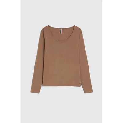 T-shirt manches longues femme Moodo Z-TS-4813 Marron XL - Publicité T-shirt manches longues femme Moodo Z-TS-4813 Marron XL - Publicité