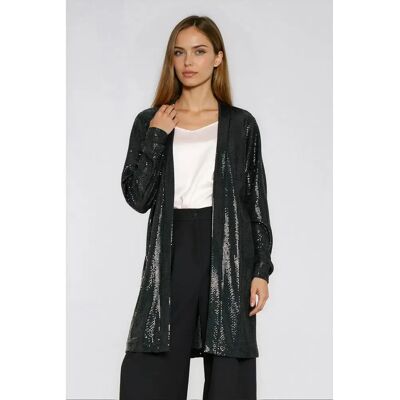 Blazer léger à sequins femme Nife Noir 36/38 - Publicité Blazer léger à sequins femme Nife Noir 36/38 - Publicité
