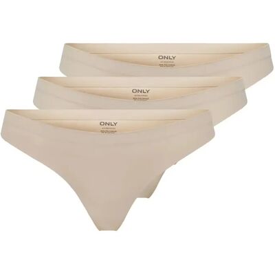 String femme Only Tracy (x3) Beige S - Publicité String femme Only Tracy (x3) Beige S - Publicité