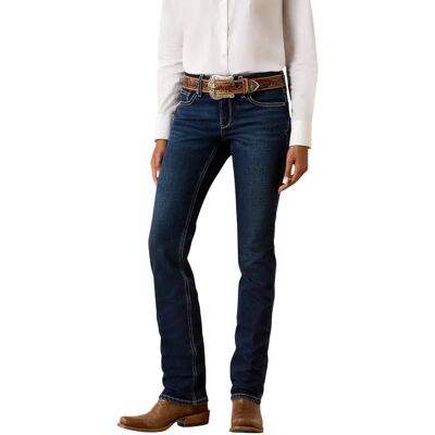 Jeans d'équitation Straight Leg femme Ariat Acclimatize Perfect Rise Parker Bleu 25 Short - Publicité Jeans d'équitation Straight Leg femme Ariat Acclimatize Perfect Rise Parker Bleu 25 Short - Publicité