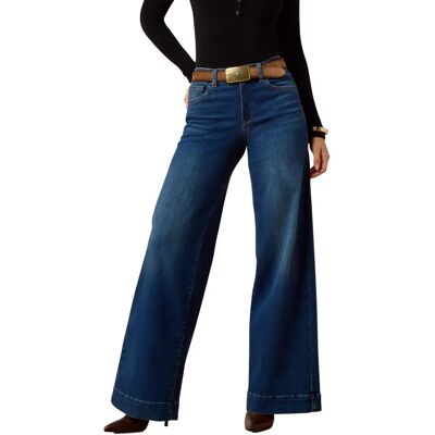 Jeans d'équitation wide leg femme Ariat High Rise Revel Vilma Bleu 26 Short - Publicité Jeans d'équitation wide leg femme Ariat High Rise Revel Vilma Bleu 26 Short - Publicité