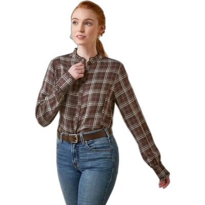 Chemisier manches longues femme Ariat Clarion Marron S - Publicité Chemisier manches longues femme Ariat Clarion Marron S - Publicité
