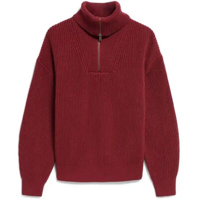 Pull à col zippé en maille vanisée femme Armedangels Rouge XS - Publicité Pull à col zippé en maille vanisée femme Armedangels Rouge XS - Publicité