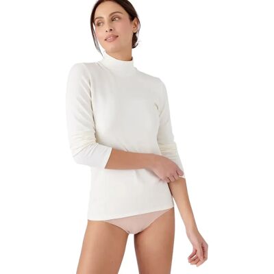 T-shirt Col montant femme Damart 4 F Blanc XL - Publicité T-shirt Col montant femme Damart 4 F Blanc XL - Publicité