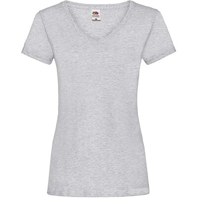 T-shirt col V femme Fruit of the Loom Valueweight Gris XL - Publicité T-shirt col V femme Fruit of the Loom Valueweight Gris XL - Publicité