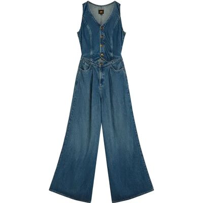 Combinaison sans manches en jeans femme Lee Torrential Bleu XS - Publicité Combinaison sans manches en jeans femme Lee Torrential Bleu XS - Publicité