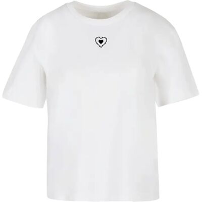 T-shirt femme Miss Tee Good Vibes Only Heart Blanc XS - Publicité T-shirt femme Miss Tee Good Vibes Only Heart Blanc XS - Publicité