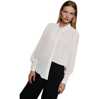 Chemise manches longues femme Moodo Z-KO-4832 Blanc M - Publicité Chemise manches longues femme Moodo Z-KO-4832 Blanc M - Publicité