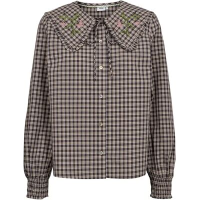 Blouse manches longues femme Nümph Nuriya Marron 44 - Publicité Blouse manches longues femme Nümph Nuriya Marron 44 - Publicité