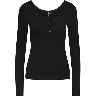 T-shirt manche longue femme Pieces Kitte Noir 2XL - Publicité T-shirt manche longue femme Pieces Kitte Noir 2XL - Publicité