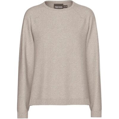 Pullover col rond femme Pieces Bree Beige S - Publicité Pullover col rond femme Pieces Bree Beige S - Publicité