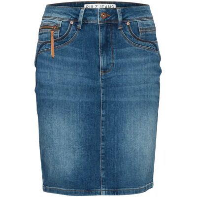Jupe femme Pulz Jeans Karolina HW Bleu 36 - Publicité Jupe femme Pulz Jeans Karolina HW Bleu 36 - Publicité