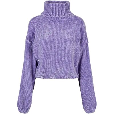 Sweatshirt col roulé femme grandes tailles Urban Classics chenille Bleu 4XL - Publicité Sweatshirt col roulé femme grandes tailles Urban Classics chenille Bleu 4XL - Publicité
