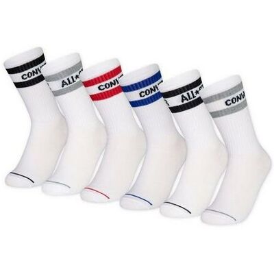 Chaussettes enfant Converse Wordmark (x6) Blanc 4/5 ans - Publicité Chaussettes enfant Converse Wordmark (x6) Blanc 4/5 ans - Publicité