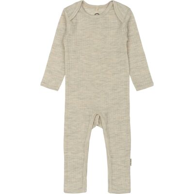 Combinaison en laine mérinos bébé Mikk-Line Beige 18 mois - Publicité Combinaison en laine mérinos bébé Mikk-Line Beige 18 mois - Publicité