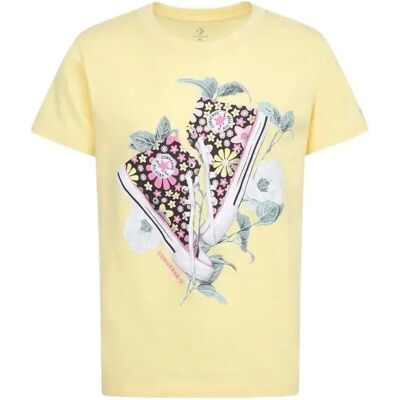 T-shirt fille Converse Floral Sneaker Jaune 8/10 ans - Publicité T-shirt fille Converse Floral Sneaker Jaune 8/10 ans - Publicité