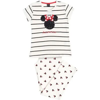 Pyjama manches longues fille Disney Minnie Sequins Blanc 8 ans - Publicité Pyjama manches longues fille Disney Minnie Sequins Blanc 8 ans - Publicité