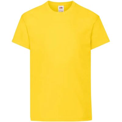 T-shirt enfant Fruit of the Loom Original Jaune 5/6 ans - Publicité T-shirt enfant Fruit of the Loom Original Jaune 5/6 ans - Publicité