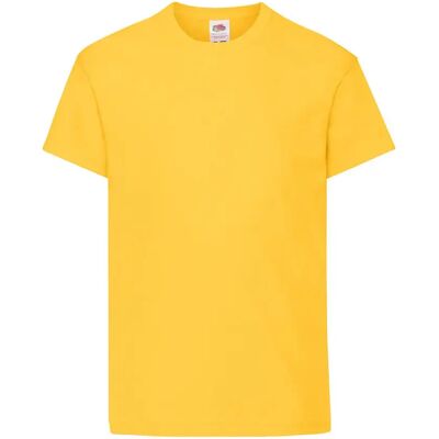 T-shirt enfant Fruit of the Loom Original Jaune 5/6 ans - Publicité T-shirt enfant Fruit of the Loom Original Jaune 5/6 ans - Publicité