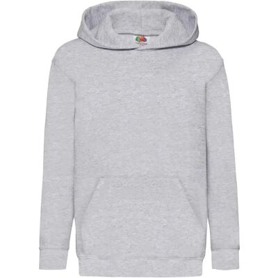 Sweatshirt à capuche enfant Fruit of the Loom Classic Gris 5/6 ans - Publicité Sweatshirt à capuche enfant Fruit of the Loom Classic Gris 5/6 ans - Publicité