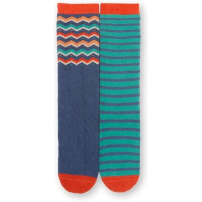 Chaussettes bébé Kite Cosy Zigzag (x2) Multicolore 9/12 mois - Publicité Chaussettes bébé Kite Cosy Zigzag (x2) Multicolore 9/12 mois - Publicité