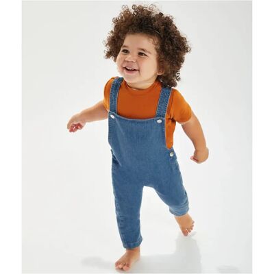 Salopette jean bébé Babybugz Dungarees Bleu 6/12 mois - Publicité Salopette jean bébé Babybugz Dungarees Bleu 6/12 mois - Publicité