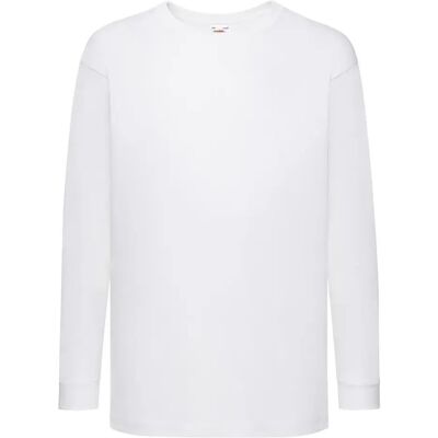 T-shirt à manches longues enfant Fruit of the Loom Valueweight Blanc 12/13 ans - Publicité T-shirt à manches longues enfant Fruit of the Loom Valueweight Blanc 12/13 ans - Publicité