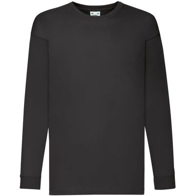 T-shirt à manches longues enfant Fruit of the Loom Valueweight Noir 7/8 ans - Publicité T-shirt à manches longues enfant Fruit of the Loom Valueweight Noir 7/8 ans - Publicité