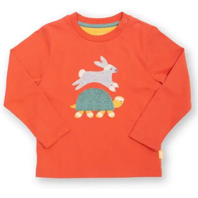 T-shirt manches longues bébé Kite Hare and Tortoise Orange 9/12 mois - Publicité T-shirt manches longues bébé Kite Hare and Tortoise Orange 9/12 mois - Publicité